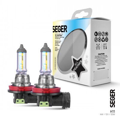 211222 H11 12V AMPUL  55W (3.000 AQUA SARI) TAKIM PGJ19-2 ALL WEATHER