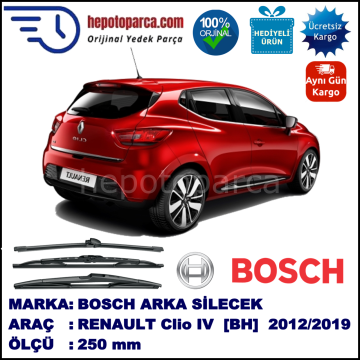 RENAULT Clio IV [BH] 250 mm 05.2012-... BOSCH Arka Silecek