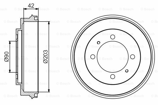 Fren Kampanası [203 / 42 mm]MITSUBISHI Carisma 1.8i 16V 199605-199902; Carisma 1.6i 16V Hatchback 199903-200312 MIT MR205575