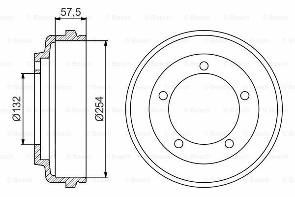 Fren Kampanası - [254 / 59,5 mm]FORD Transit FT 300 2.2 TDCi 200604 - 201109; Transit FT 260 2.2 TDCi 200604 - 201109; Transit FT 280 2.2 TDCi 200604 - 201109; Transit FT 300 2.2 TDCi 200604 - 201006; Transit FT 300 M 2.0 TDE 200008 - 20 FOR IC1W1126
