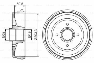 Fren Kampanası [203,3 / 50,5 mm]RENAULT Clio III 1.2 200506-; Clio III 1.5 dCi Grandtour 200708-; Clio III 1.5 dCi 200506-; Clio III 1.2 Grandtour 200708-; Clio III 1.4 200506-; Clio III 1.6 200506-; Clio III 1.5 dCi Grandtour 200708-; Modu REN 82002
