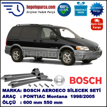 PONTIAC Montana  09.1998-08.2005, 600 / 550 mm. BOSCH AEROECO Aparatlı Muz Silecek