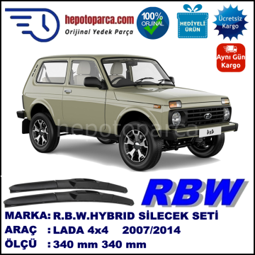 LADA 4x4  06.07-... 340 / 340 mm. RBW Hybrid Silecek Seti. U Kanca Uyumlu Hibrit