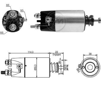 5897  MARŞ OTOMATİĞİ 24V CAT FUSO CANTER SAFİR MITSUBISHI COBELCO RENAULT TIR TİPİ KULAKSIZ İNCE CİVATA VS1018X10