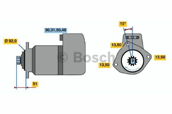 Marş  Motoru  MB A0041518001; MB 00415