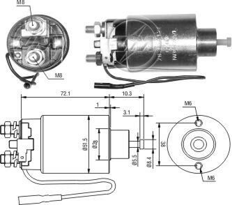 ZM 798    MARŞ OTOMATİĞİ 12V MITSUBISHI TAKSİ YM YAN FİŞLİ