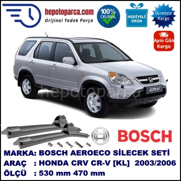 HONDA CRV [KL] 07.2003-..., 530 / 470 mm. BOSCH AEROECO Aparatlı Muz Silecek