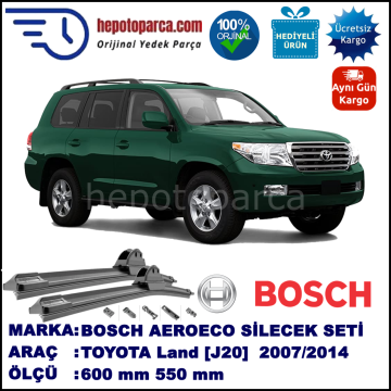 TOYOTA Land Cruiser [J20] 09.2007-..., 600 / 550 mm. BOSCH AEROECO Aparatlı Muz Silecek
