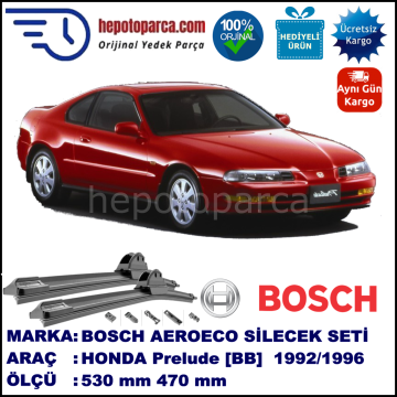 HONDA Prelude [BB] 02.1992-09.1996, 530 / 470 mm. BOSCH AEROECO Aparatlı Muz Silecek