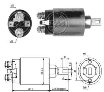 893   MARŞ OTOMATİĞİ 12V L200 L300 EM HYUNDAI 2258 MITSUBISHI H100  R201-24-736