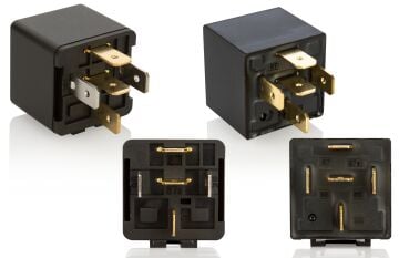 MİNİ ROLE 12V 40A30A ÇİFT PLATİNLİ CHANGEOVER  TOZ KORUMALI BRAKETLİ