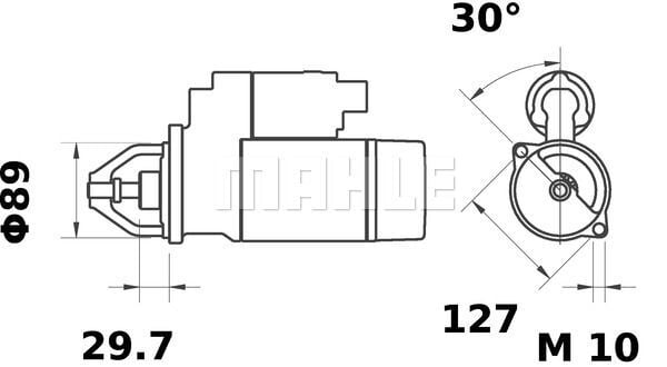MS 93 Z1660 12V 2KW Z10 LETRİKA MAHLE ISKRA MS93 72735721 11131136500   3838922060454