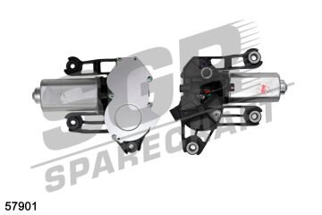 57901 SİLGİ MOTORU ARKA FIORINO BIPPER NEMO  ÇİFT KAPI 13 56 115 080, 64 344 001