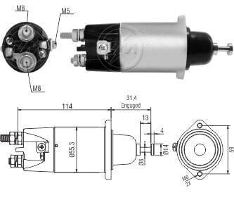 898   MARŞ OTOMATİĞİ 24V  RENAULT CAT KULAKLI MITSUBISHI TİP  11,11,3
