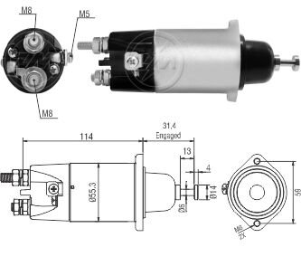 898   MARŞ OTOMATİĞİ 24V  RENAULT CAT KULAKLI MITSUBISHI TİP  11,11,3