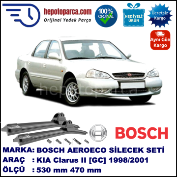 KIA Clarus II [GC] 06.1998-11.2001, 530 / 470 mm. BOSCH AEROECO Aparatlı Muz Silecek