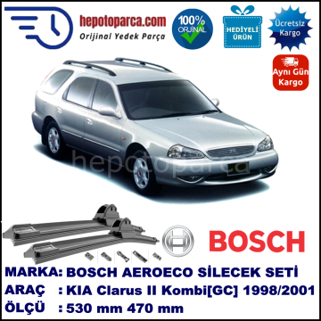 KIA Clarus II Kombi [GC] 06.1998-11.2001, 530 / 470 mm. BOSCH AEROECO Aparatlı Muz Silecek