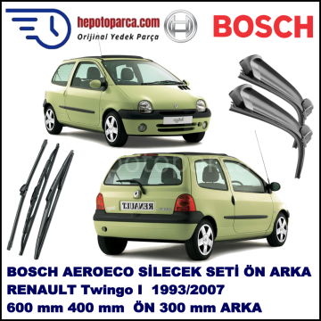 RENAULT Twingo I [C0,/S0,] 03,1993-05,2007 Bosch Aeroeco Ön ve Arka Silecek Takımı