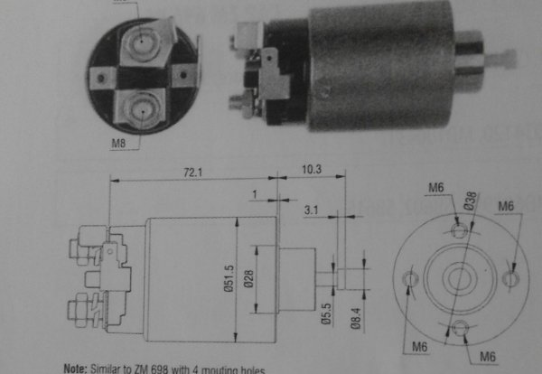 ZM 4698  MARŞ OTOMATİĞİ 12V MITSUBİSHİ   MAZDA N326-18X10.