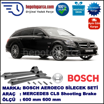 MERCEDES-BENZ Serie CLS Shooting Brake [218] 03.2014-..., 600 / 600 mm. BOSCH AEROECO Aparatlı Muz Silecek