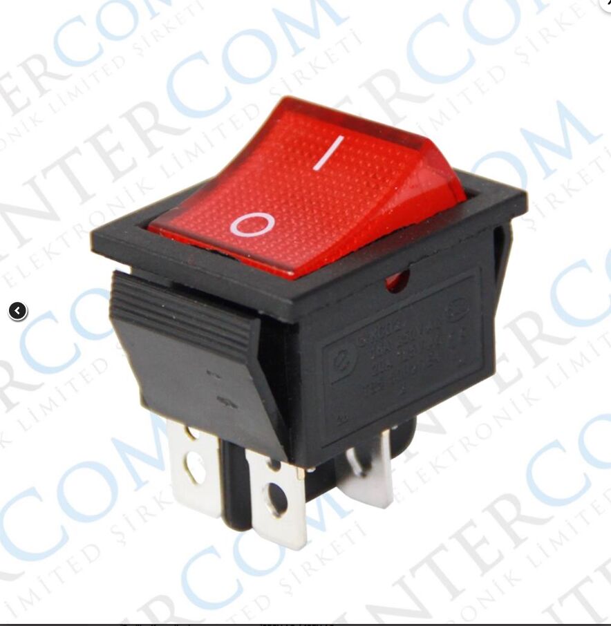 IC104 GENİŞ IŞIKLI KIRMIZI 4P ON/OF 4 FİŞLİ