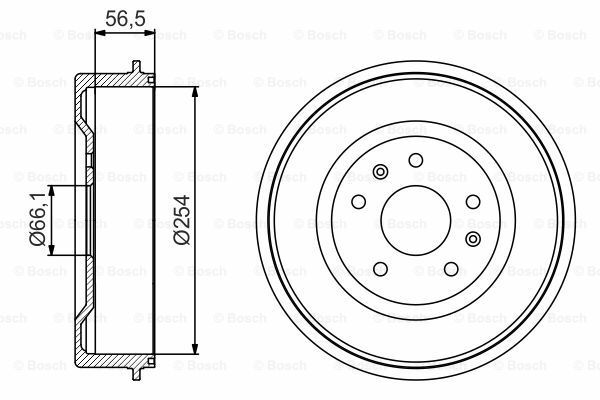 Fren Kampanası [254 / 56,5 mm]LAND ROVER GROUP Freelander 2.0 TD4 AWD 200109 - 200703; Freelander 2.0 D AWD 199709 - 200309; Freelander 1.8 i 16V AWD 199709 - 200703; Freelander 2.5 V6 AWD 200109 - 200703 ROW SDC000010; LRG SDC00