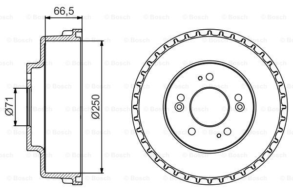 Fren Kampanası - [250 / 66 mm]KIA Carnival 2.9 CRDi 200110 - 200606; Carnival 2.9 Turbodiesel 199806 - 200109; Carnival 2.9 Diesel Turbo 200003 - 200303; Carnival 2.5 V6 200110 - 200606; Carnival 2.5 V6 199806 - 200109; Sedona 2.5i V6 KIA 0K56A26251A