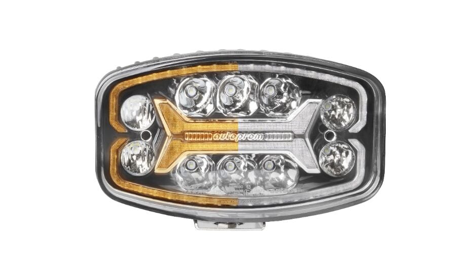202402 LED OVAL SİS FARI ÇİFT RENK SARI-BEYAZ  12V 24V