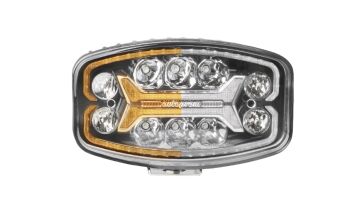 202402 LED OVAL SİS FARI ÇİFT RENK SARI-BEYAZ  12V 24V