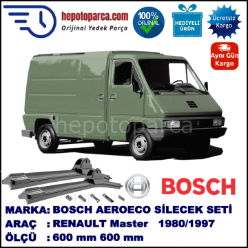 RENAULT Master  09.1980-09.1997, 600 / 600 mm. BOSCH AEROECO Aparatlı Muz Silecek