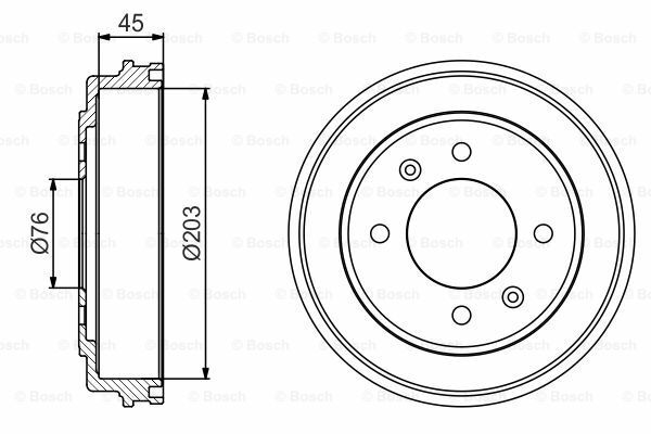 Fren Kampanası [203 / 45 mm]HYUNDAI Matrix 1.6i 200108 - 201004; Matrix 1.5 CRDi 200107 - 200601; Elantra 1.6 16V Hatchback 200006 - 200608; Matrix 1.8i 200108 - 201004; Matrix 1.5 CRDi 200609 - 201004; Matrix 1.5 CRDi 200502 - 200608;  HYU 584111720