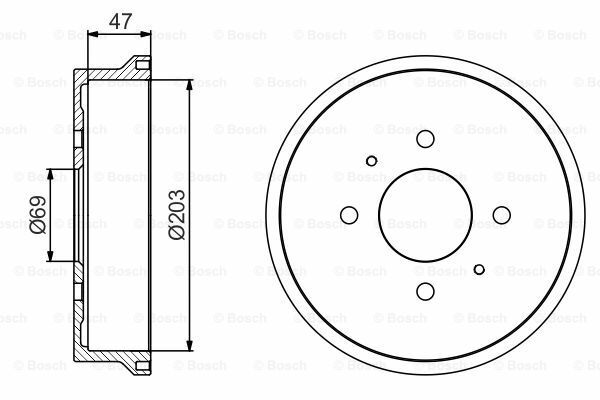 Fren Kampanası [203 / 47 mm]MITSUBISHI Colt 1.3 200404 - ; Colt 1.1 200408 - 201212; Forfour 1.3 200401 - 200706; Forfour 1.1 200401 - 200706; Colt 1.5 DI-D 200408 - 200809; Forfour 1.5 cdi 200409 - 200706; Forfour 1.1 200404 - 200706; Col MIT 4615A0