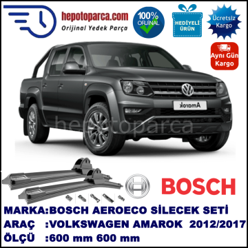 VW Amarok  [2H] 05.2012-..., 600 / 600 mm. BOSCH AEROECO Aparatlı Muz Silecek