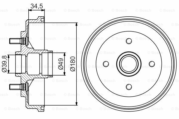 Fren Kampanası - [180,0  / 34,5  mm]RANGE ROVER Starlet 1.3i 16V 199601 - 199907; Starlet 1.3i 12V 198912 - 199601; Starlet 1.3 12V 199601 - 199907; Starlet 1.0 198912 - 199601; Starlet 1.3 12V 198912 - 199601 TOY 4204319045; TOY 4204