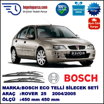 ROVER 25  10.04-05.05 450 / 450 mm. BOSCH ECO Telli Silecek 2'li Takım