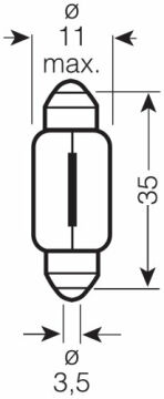 NEOLUX N239 5W 12V SOFİT SV8.5-8 (6418)  6418