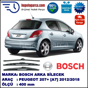 PEUGEOT 207+ [A7] 400 mm 11.2012-... BOSCH Arka Silecek