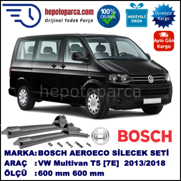 VW Multivan T5 [7E] 06.2013-..., 600 / 600 mm. BOSCH AEROECO Aparatlı Muz Silecek