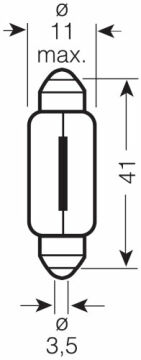 N264 10W SOFİT 12V SV8.5-8 (6411)  6411