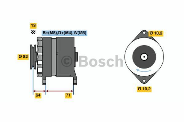 AlternatörIVECO 70-Serie; 80-Serie; 100-Serie; 120-Serie; 150-Serie; 130-Serie; 60-Serie; 90-Serie; 170-Serie; 180-Serie; 300-Serie IVE 98424748; DAF 151646