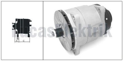 61920425  ALTERNATÖR AC172R 24V 155 A SOL KULAK BELDE OTOBÜS