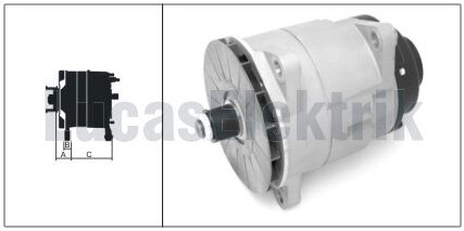 61920425  ALTERNATOR 24V/155A BELDE OTOBUS AC 172R(SOL KULAK) 619 203 04 YERINE