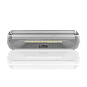 SMZLG24W 12V/24V 24 POWER LEDLİ 12W Açılı Dış Aydı BEYAZ GRİ GÖVDE 30450025