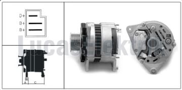 LUCAS 61920158  ALTERNATÖR  A-127/12V-55A KASNAKLI FATİH BMC