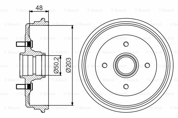 Fren Kampanası - [203,0  / 72,2  mm] Fiesta 1.1 198903 - 199612; Fiesta 1.1i 198903 - 199612; Fiesta 1.3i 199106 - 199612; Fiesta 1.3 199106 - 199612; Fiesta 1.8 D 198903 - 199612; Fiesta 1.4i 198903 - 199612; Fiesta 1.4 198903 - 199612;