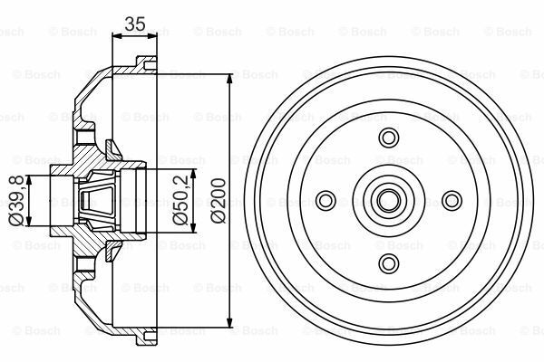 Fren Kampanası - [200,0  / 84,0  mm]OPEL Corsa 1.2 i 199303 - 200008; Corsa 1.0 i 199609 - 200009; Corsa 1.2 i 199709 - 200008; Corsa 1.4 i 199303 - 200008; Tigra 1.4 i 199409 - 199908; Corsa 1.7 D 199303 - 200008; Corsa 1.4 i 199609 - 20000