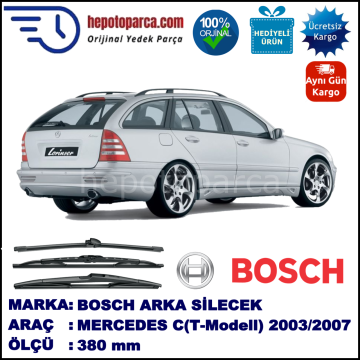 MERCEDES-BENZ Serie C (T-Modell) [203] 380 mm 07.2003-08.2007 BOSCH Arka Silecek