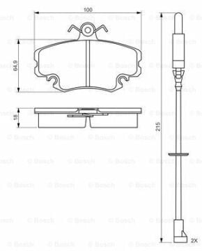 Disk Balata - Ön - [WVA 21463/404] - [99,6x64,8x18 Clio II 1.2i 199803 - 200710; 9 1.4 198501 - 199512; Clio II 1.5 dCi 200106 - 200710; Twingo I 1.2i 199609 - 200705; Logan 1.4 200407 - ; Twingo I 1.2i 16V 200009 - 200705; Twingo I 1.2i 199601 - 200