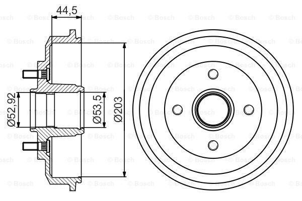 Fren Kampanası - [203,0  / 81,0  mm]FORD Fiesta 1.25i 200212 - 200809; Fiesta 1.4 TDCi 200111 - 200809; Fiesta 1.3i 200111 - 200809; Fusion 1.4 i 200210 - 201206; Fiesta 1.4 i 200111 - 200809; Fusion 1.4 TDCi 200210 - 201206; Fusion 1.6i 200