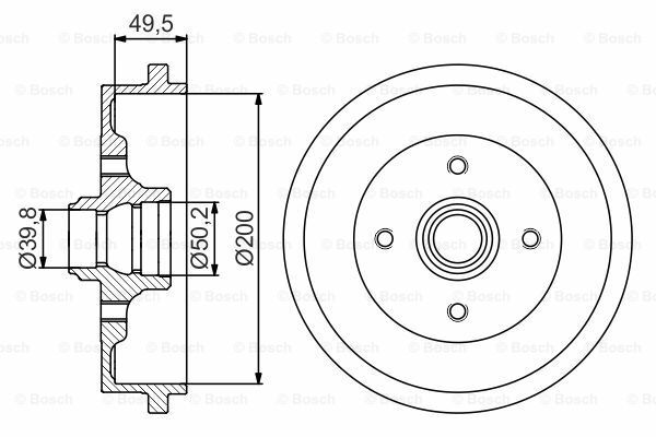 Fren Kampanası - [200,0  / 81,0  mm]VW (VOLKSWAGEN Polo 1.6 Classic 199807-200109; Polo 1.9 Diesel 199607-199912; Polo 1.9 SDI Classic 199512-199908; Polo 1.0 199603-199912; Polo 1.6 Variant 199705-199908; Polo 1.0 199705-199912; Polo 1.9 TDI Variant